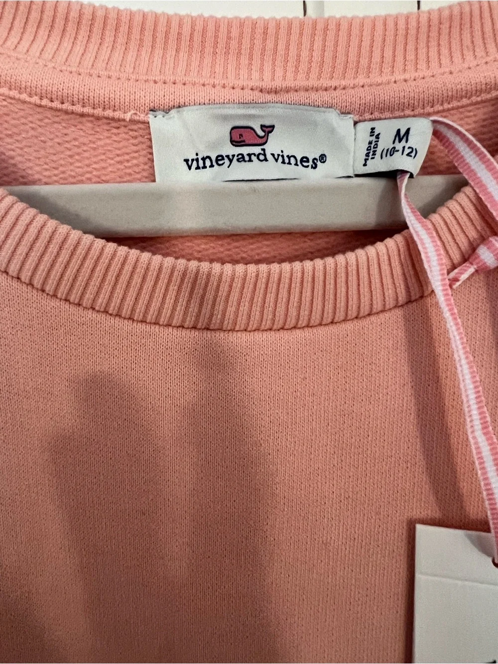 Vineyard Vines Peach-Pink Tiered Eyelet Sweatshirt Dress NWT